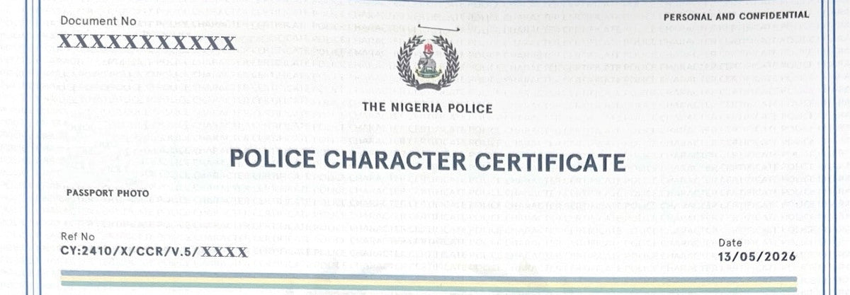 Nigeria Police Certificate Received